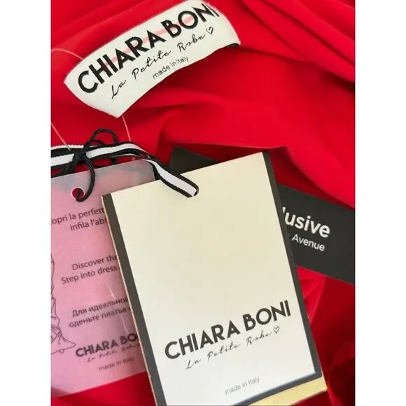 Chiara Boni La Petite Robe Womens Seki One-Shoulder Gown Passion Size 14 - Picture 10 of 11